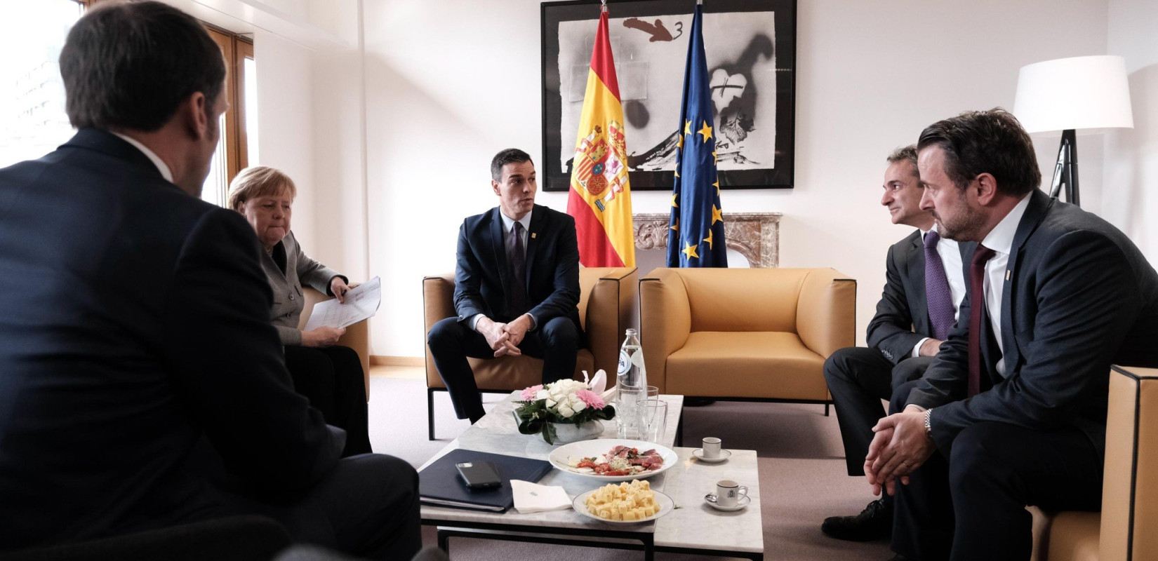 Συνάντηση Μητσοτάκη, Μέρκελ, Μακρόν, Σάντσεθ, Κόντε 