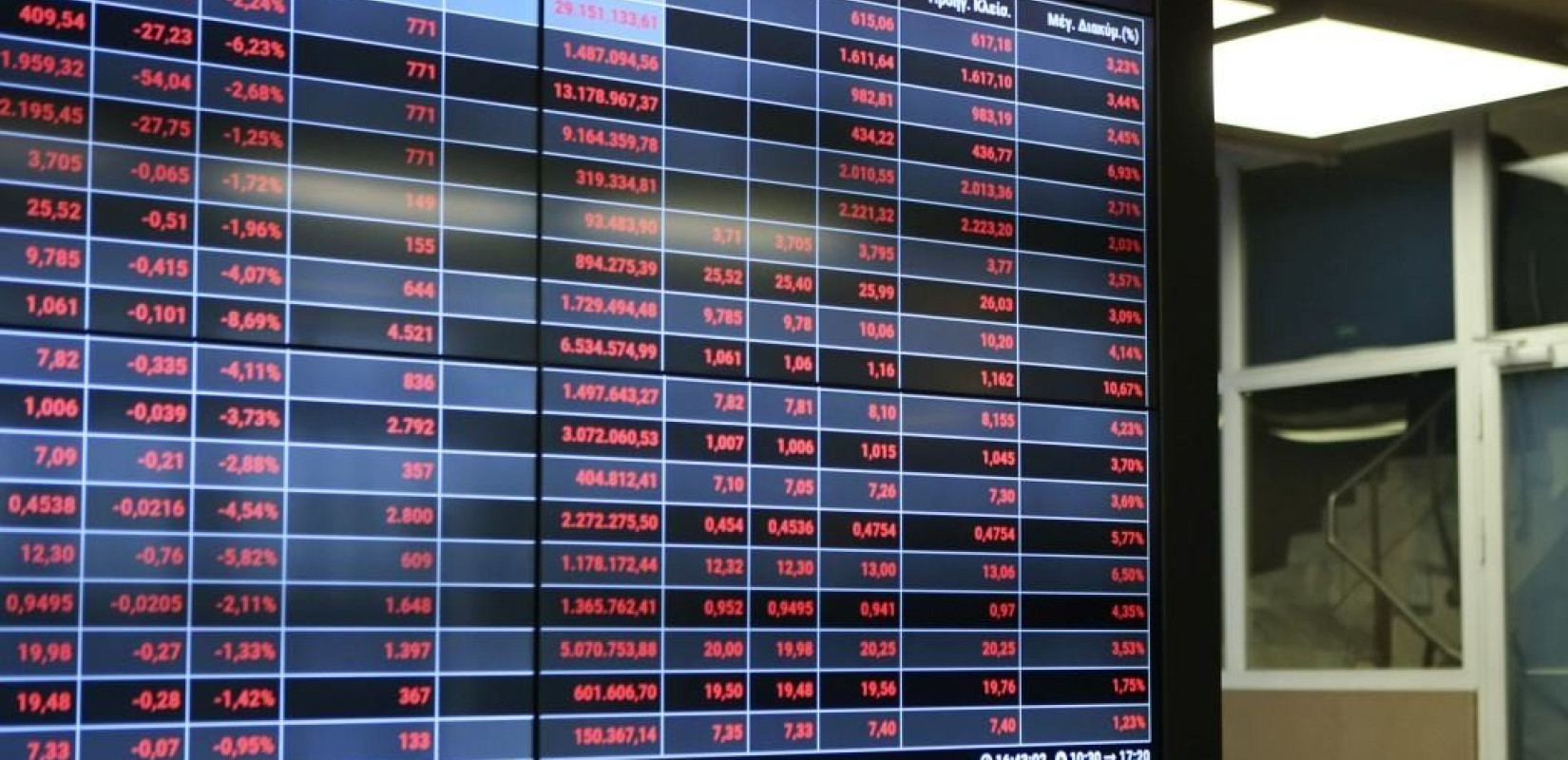 «Ελεγχόμενη» πτώση σήμερα στο Χρηματιστήριο Αθηνών