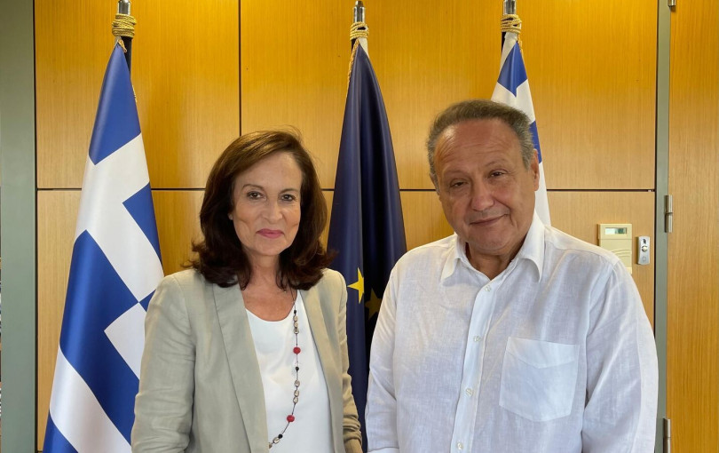 Συνάντηση Άννας Διαμαντοπούλου - Στέλιου Αγγελούδη