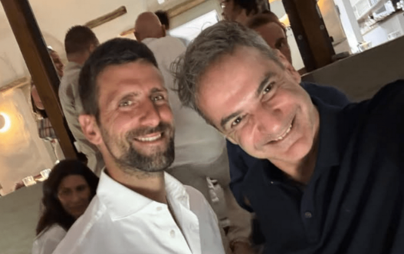 Νέα συνάντηση Μητσοτάκη - Τζόκοβιτς στην Τήνο