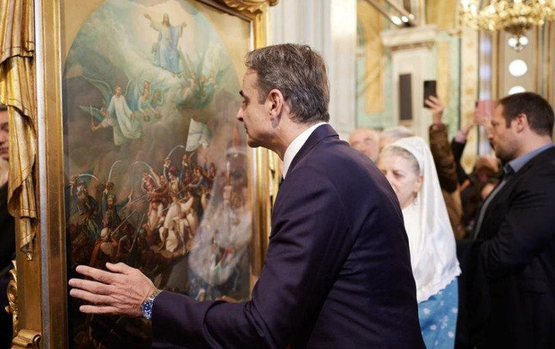 Γιατί ο Κυριάκος Μητσοτάκης ασπάστηκε τον πίνακα του Βρυζάκη;