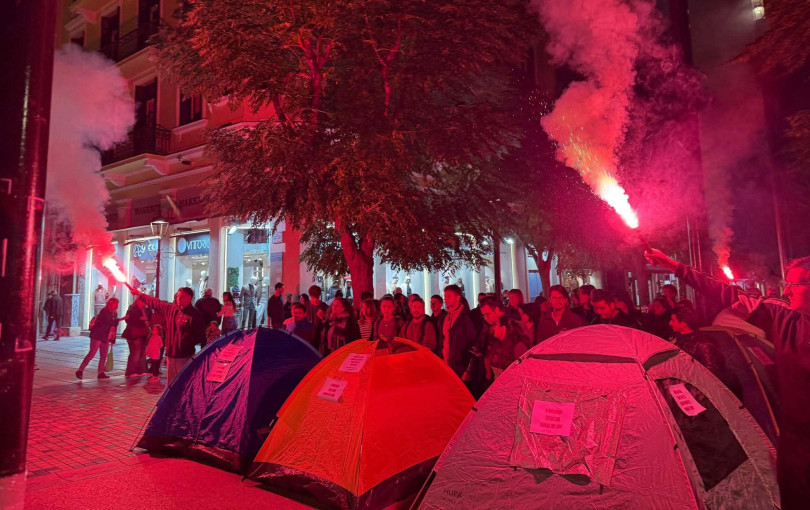 Θεσσαλονίκη: Με σκηνές οι φοιτητές στην Αγίας Σοφίας
