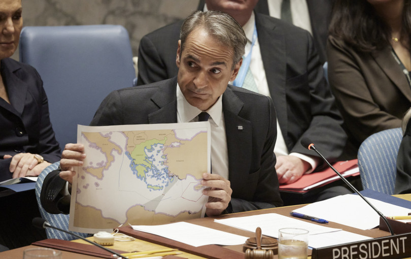 Με χάρτη ο Μητσοτάκης στον ΟΗΕ: Το τουρκολιβυκό μνημόνιο είναι παράνομο και αυθαίρετο - Η γεωγραφία δεν μπορεί να ξαναγραφτεί