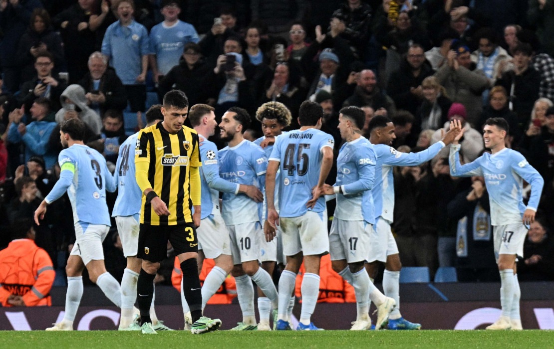 Champions League: Εντός προγράμματος συντριβή της ΑΕΚ στο Μάντσεστερ